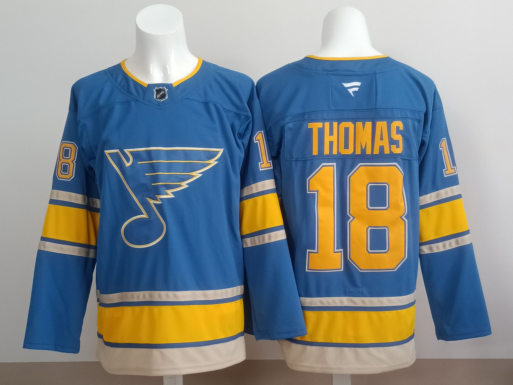 Men 2025 St.Louis Blues #18 Thomas Blue NHL Jersey style 01
